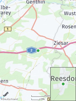 Here Map of Reesdorf bei Burg