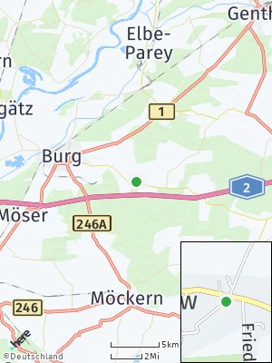 Here Map of Grabow bei Burg