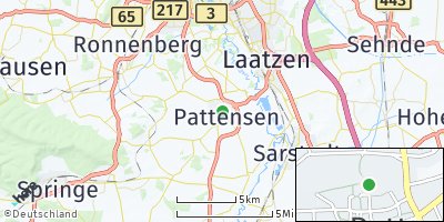Google Map of Pattensen bei Hannover