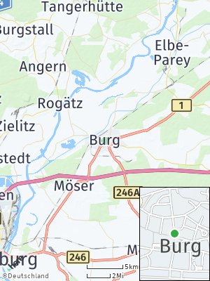 Here Map of Burg bei Magdeburg