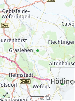Here Map of Hödingen bei Haldensleben