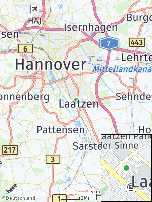 Here Map of Laatzen bei Hannover