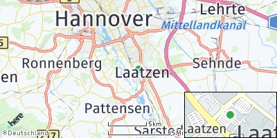 Google Map of Laatzen bei Hannover