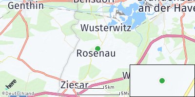 Google Map of Rosenau bei Wusterwitz