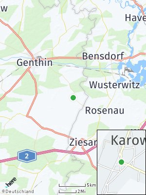 Here Map of Karow bei Genthin