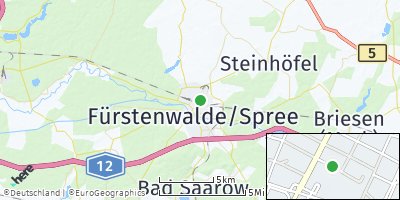 Google Map of Fürstenwalde