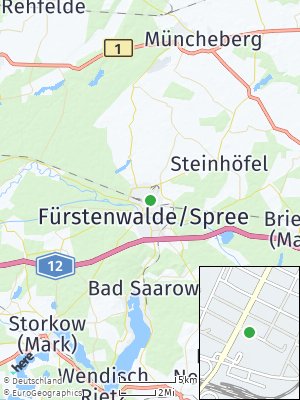 Here Map of Fürstenwalde / Spree