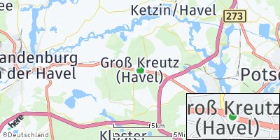 Google Map of Groß Kreutz