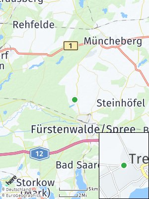 Here Map of Trebus bei Fürstenwalde