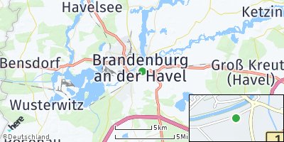 Google Map of Göttin bei Brandenburg