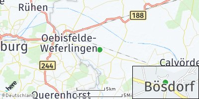 Google Map of Bösdorf bei Haldensleben