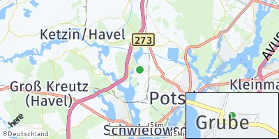 Google Map of Grube bei Potsdam