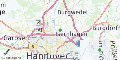Google Map of Isernhagen-Süd