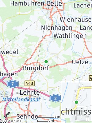 Here Map of Dachtmissen bei Lehrte