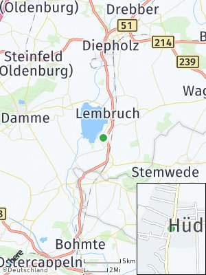 Here Map of Hüde bei Diepholz