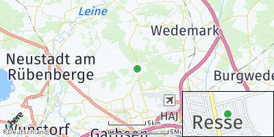 Google Map of Resse bei Hannover