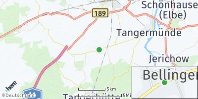 Google Map of Bellingen bei Stendal