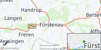 Google Map of Fürstenau bei Bramsche