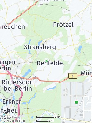 Here Map of Rehfelde bei Strausberg
