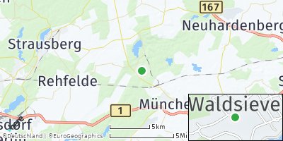 Google Map of Waldsieversdorf