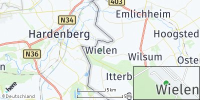 Google Map of Wielen bei Neuenhaus