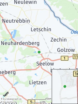 Here Map of Gusow-Platkow