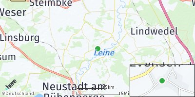 Google Map of Evensen bei Wunstorf