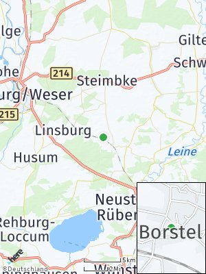 Here Map of Borstel bei Nienburg