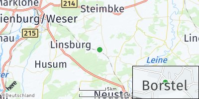 Google Map of Borstel bei Nienburg