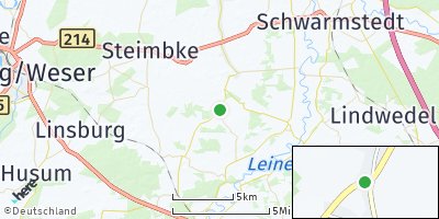 Google Map of Bevensen bei Nienburg