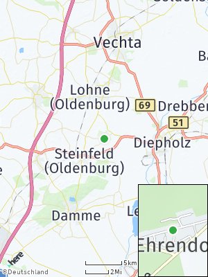 Here Map of Ehrendorf bei Diepholz