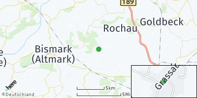Google Map of Grassau bei Stendal