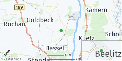 Google Map of Beelitz bei Stendal
