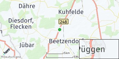 Google Map of Püggen bei Salzwedel