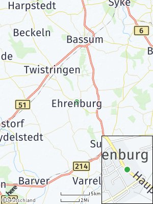 Here Map of Ehrenburg bei Sulingen