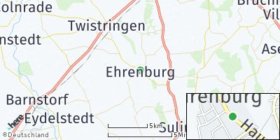 Google Map of Ehrenburg bei Sulingen