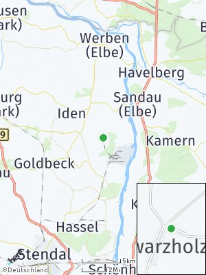 Here Map of Schwarzholz bei Stendal