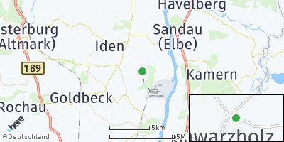 Google Map of Schwarzholz bei Stendal