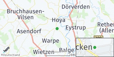 Google Map of Bücken bei Hoya
