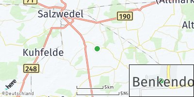 Google Map of Benkendorf bei Salzwedel