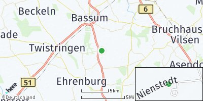 Google Map of Nienstedt bei Bassum