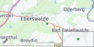 Google Map of Tornow bei Eberswalde