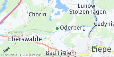 Google Map of Liepe bei Eberswalde