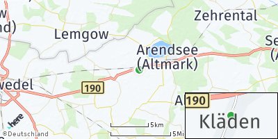 Google Map of Kläden bei Arendsee