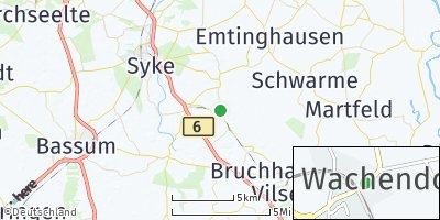 Google Map of Wachendorf bei Syke