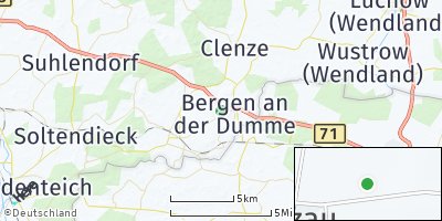 Google Map of Bergen an der Dumme