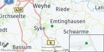 Google Map of Osterholz bei Syke