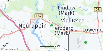 Google Map of Wulkow bei Neuruppin