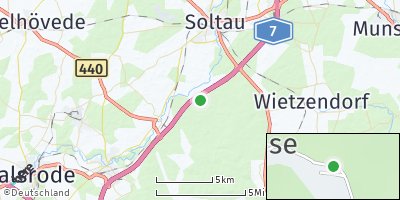 Google Map of Wense bei Dorfmark
