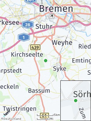 Here Map of Sörhausen bei Syke